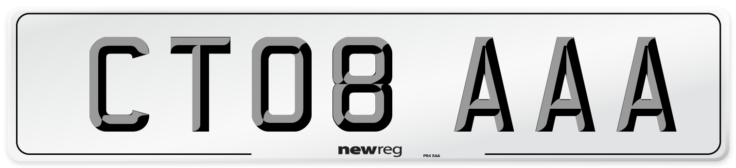 CT08 AAA Number Plate from New Reg